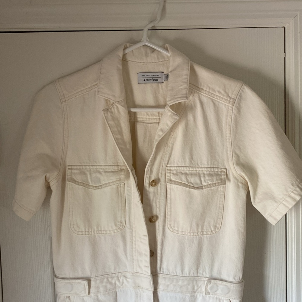 & other stories cream jumpsuit